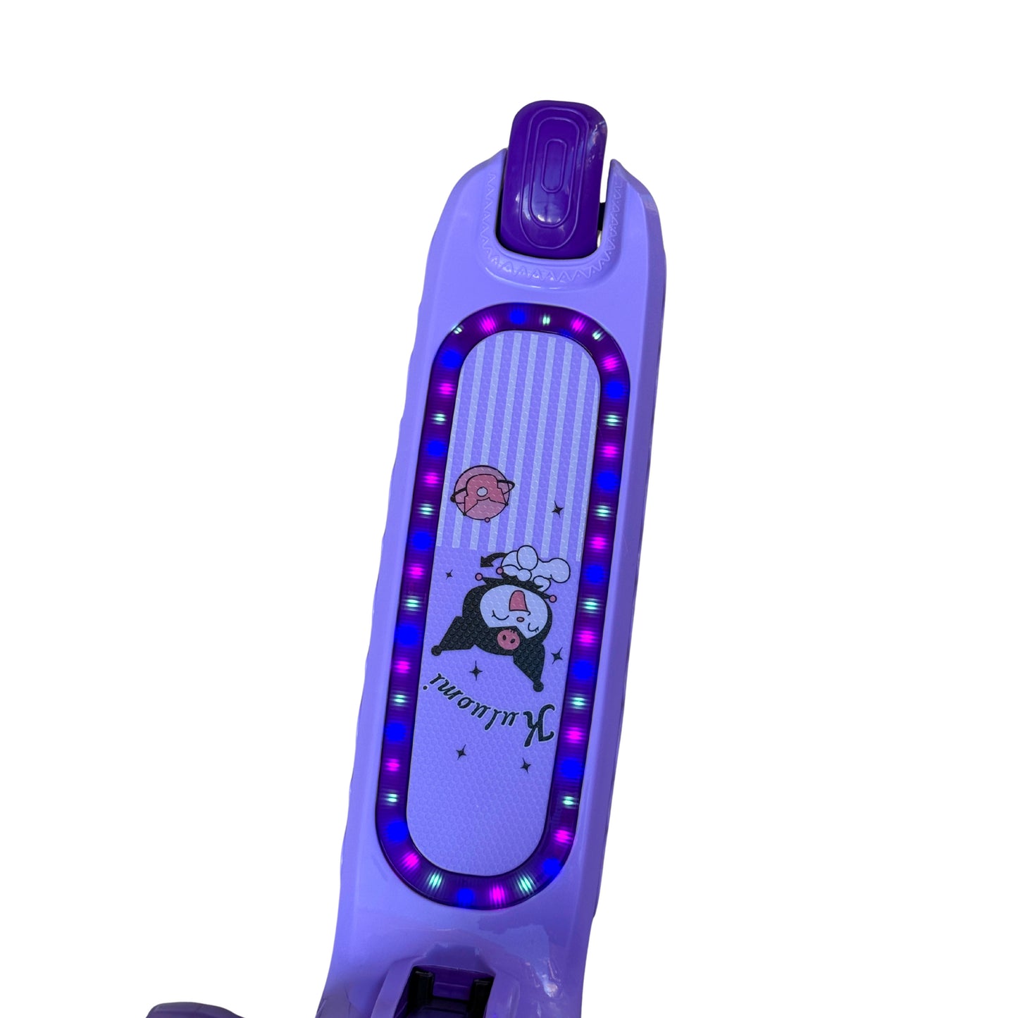 Kids 3-Wheel Foldable Scooter with LED Lights & Music – Adjustable Height – Kuromi Design – Ages 3-12 – Safe & Durable