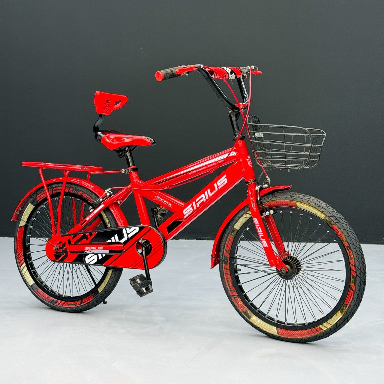 Series 20” Kids Bicycle – Heavy-Duty Frame with Front Basket & Backrest Seat – Safe & Stable Ride Red