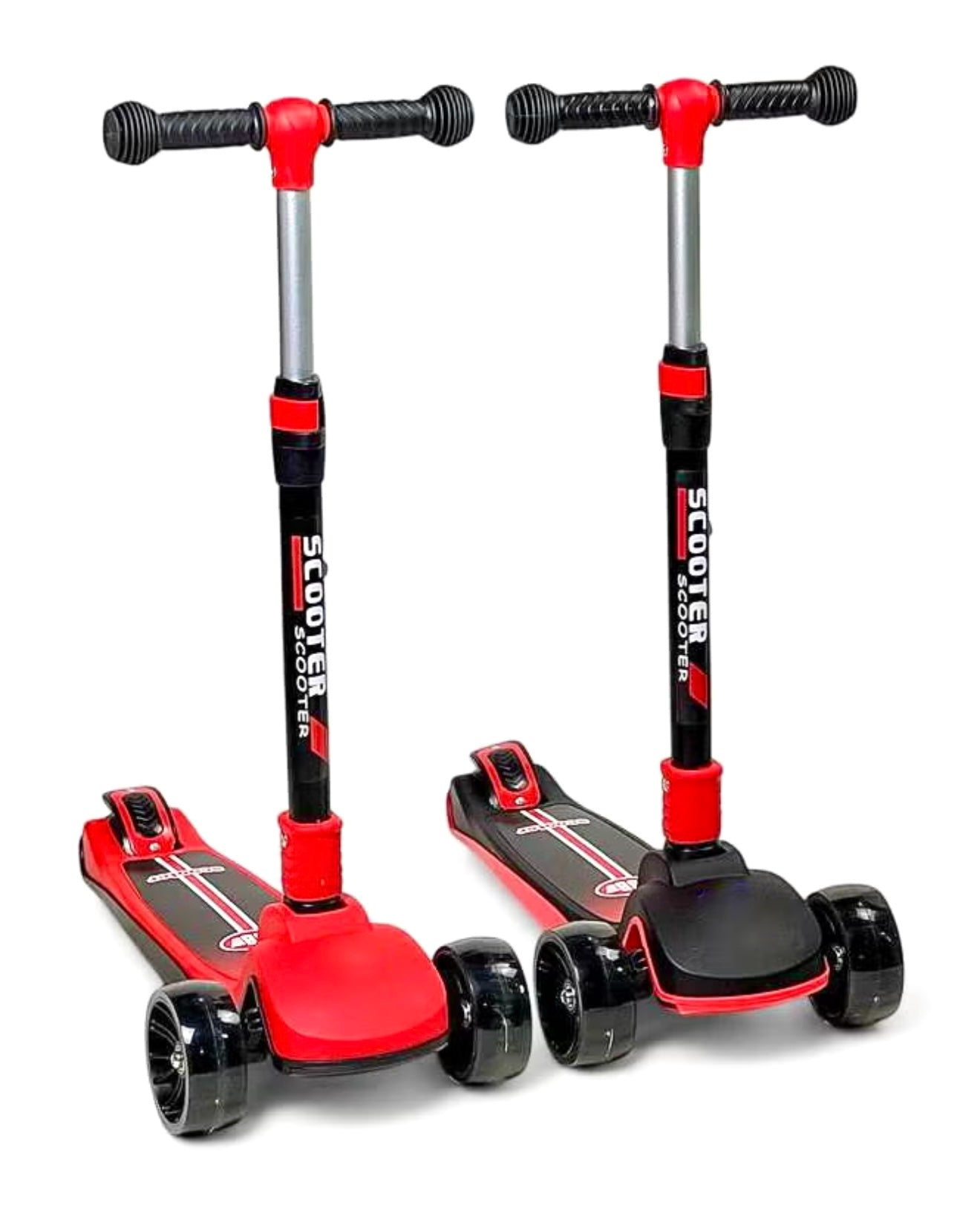 سكوتر اطفال عالي الجودة للاطفال من عمر 3 الى 12 سنة، لون احمر