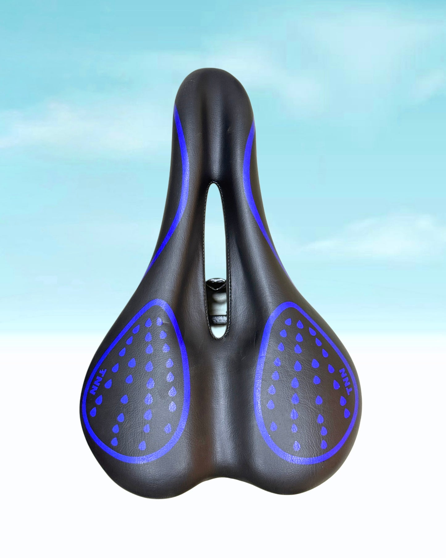 Russian bicycle seat, black*blue