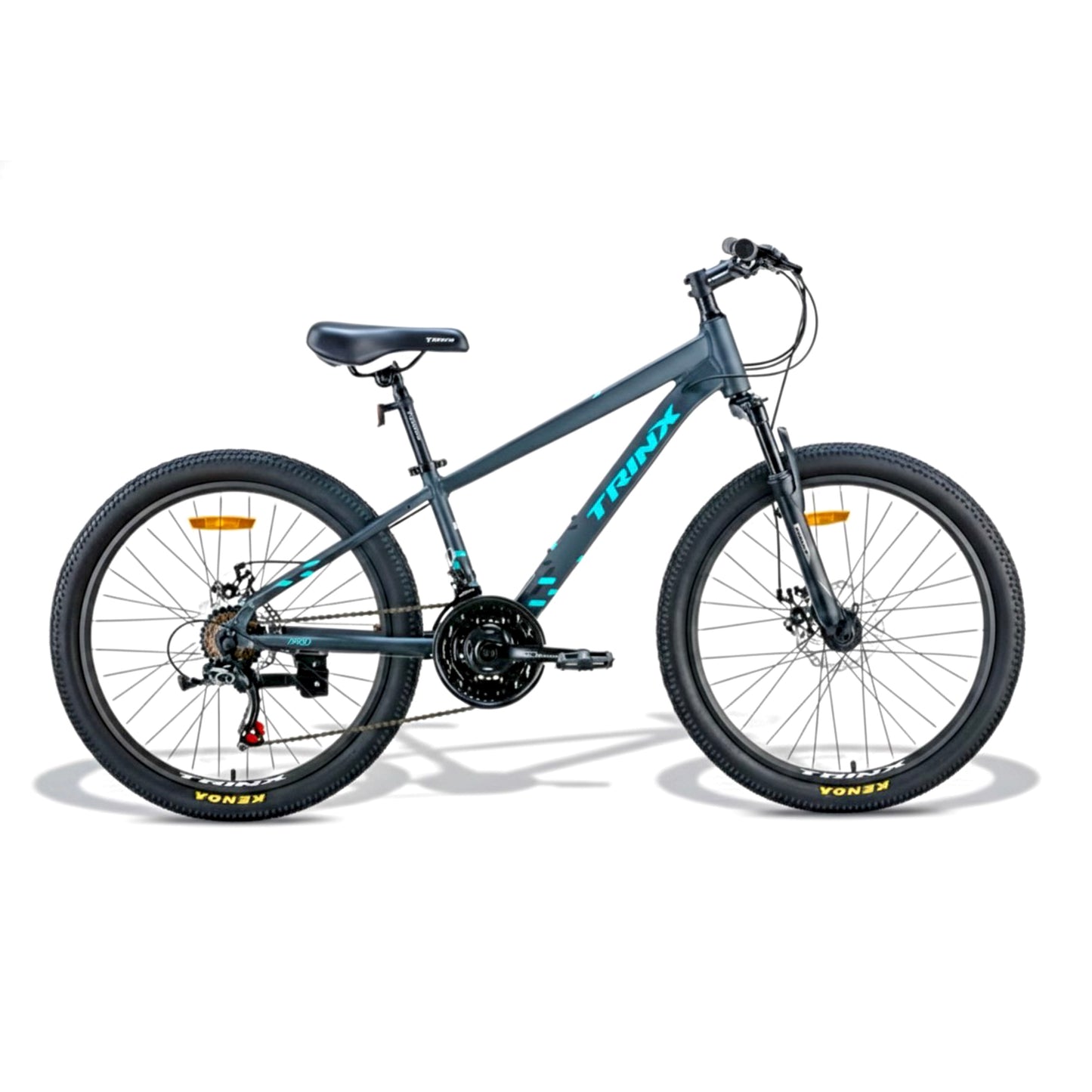 Trinx M007 24” Mountain Bike – Aluminum Frame – 21-Speed – Disc Brakes – Front Suspension – Kenda Tires