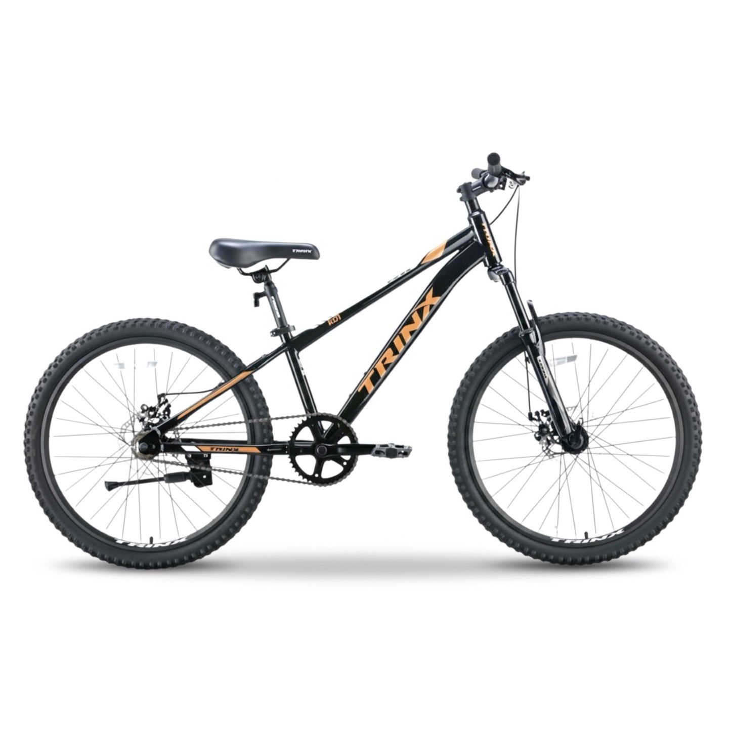 Trinx K01-24 Mountain Bike – 24 Inch – Steel Frame – Single Speed – Disc Brakes – Front Suspension – Sporty Youth Design