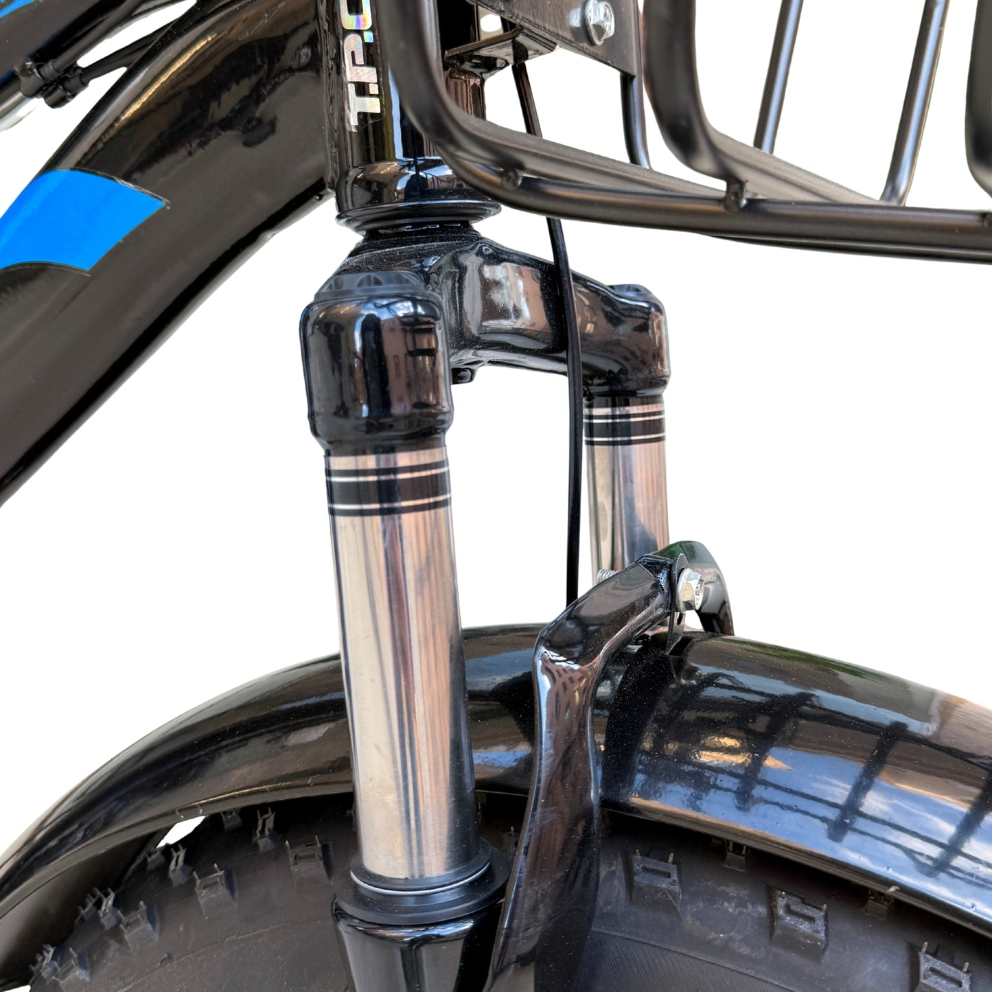 20” Fat Bike for Kids & Teens | 21 Speed, Front Suspension, Disc Brakes, Basket & Rear Seat