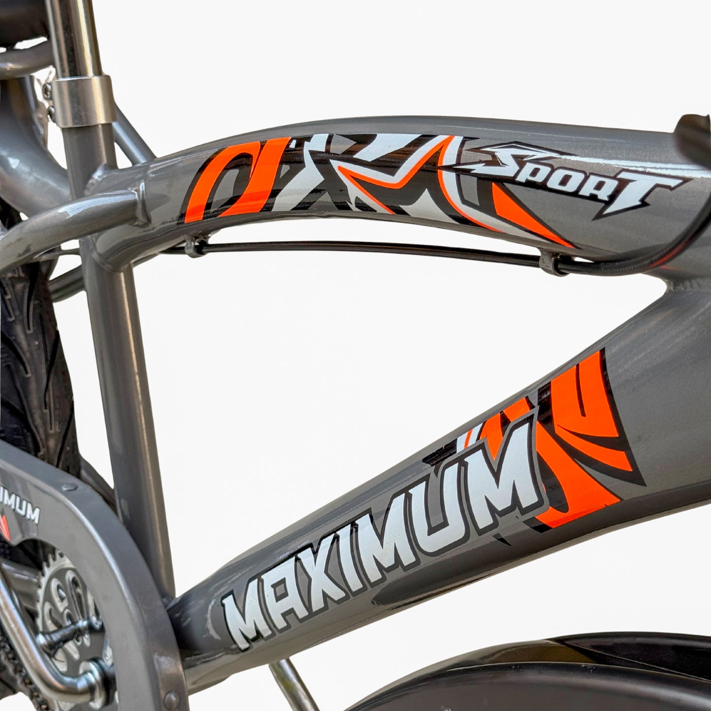 BMX 20 Inch Bike for Kids & Teens (Ages 6–15) – Front Suspension, Disc Brake, Front Basket, Color Spokes & Rear Comfortable Seat silver