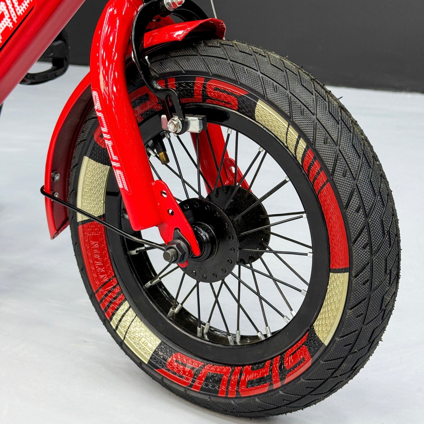 Series Kids Bicycle – Heavy-Duty Frame with Front Basket & Backrest Seat – Safe & Stable Ride Red