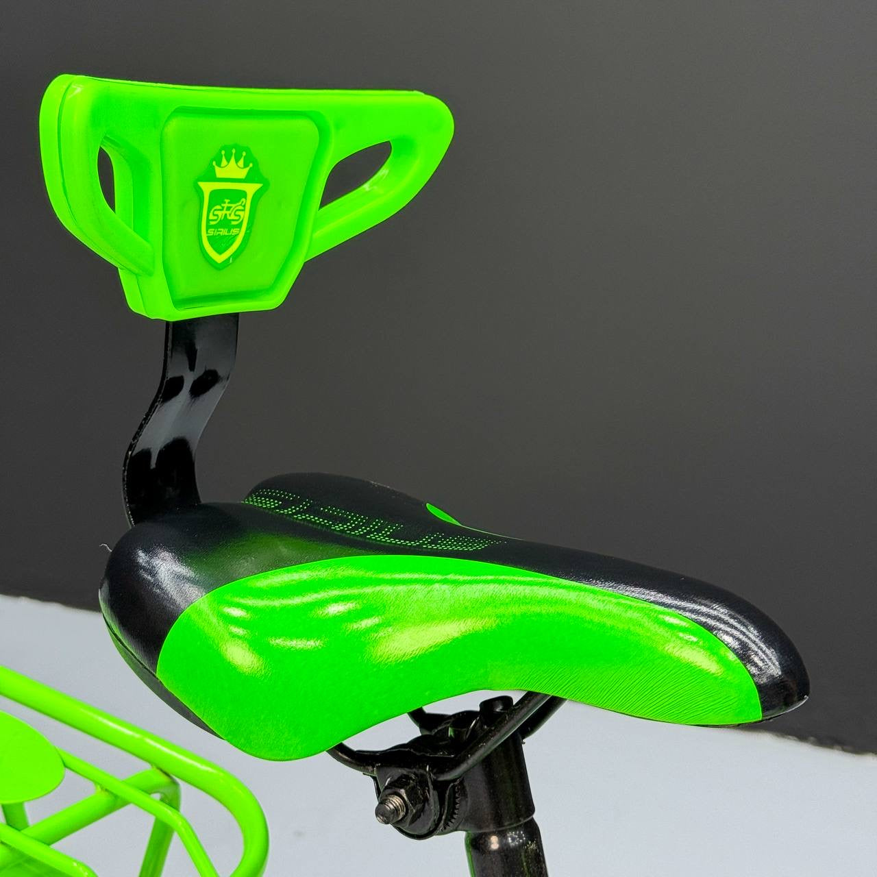 Series 20” Kids Bicycle – Heavy-Duty Frame with Front Basket & Backrest Seat – Safe & Stable Ride Green