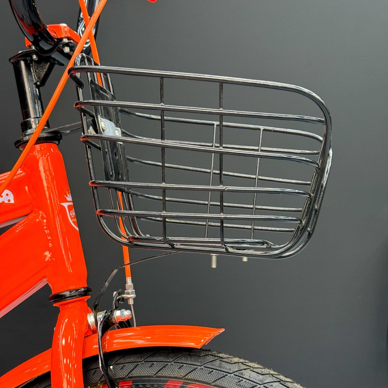 Series 20” Kids Bicycle – Heavy-Duty Frame with Front Basket & Backrest Seat – Safe & Stable Ride Orange