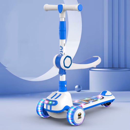 3-in-1 Kids Scooter with Seat, Music & LED Lights