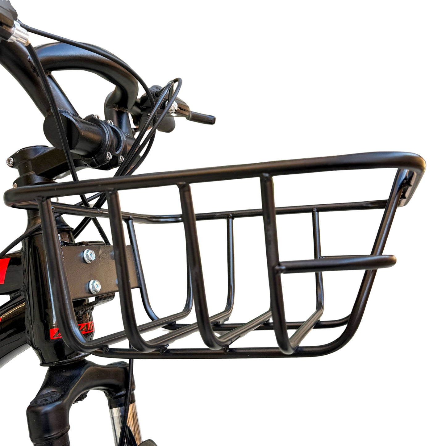 26 Inch Bicycle – 21 Speed, Front Suspension, Disc Brakes, Front Basket & Rear Seat, Quick Release Seat black