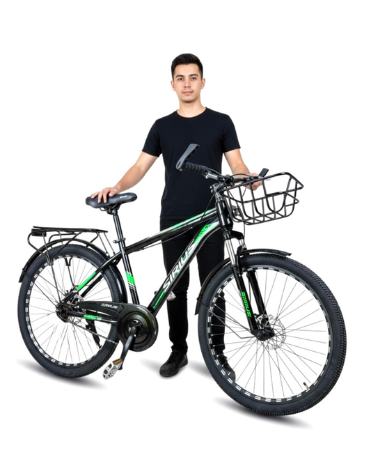 26-Inch Multi-Purpose Bicycle with Front Basket &1-Speed