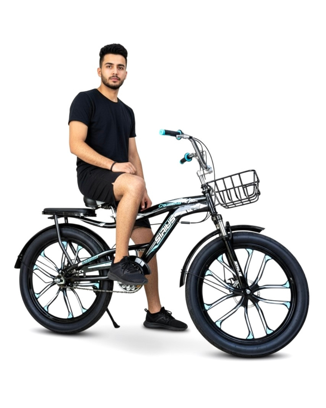 BMX 24 Inch Bike – Durable Frame with Front Basket & Padded Rear Seat (Height 140–175 cm)