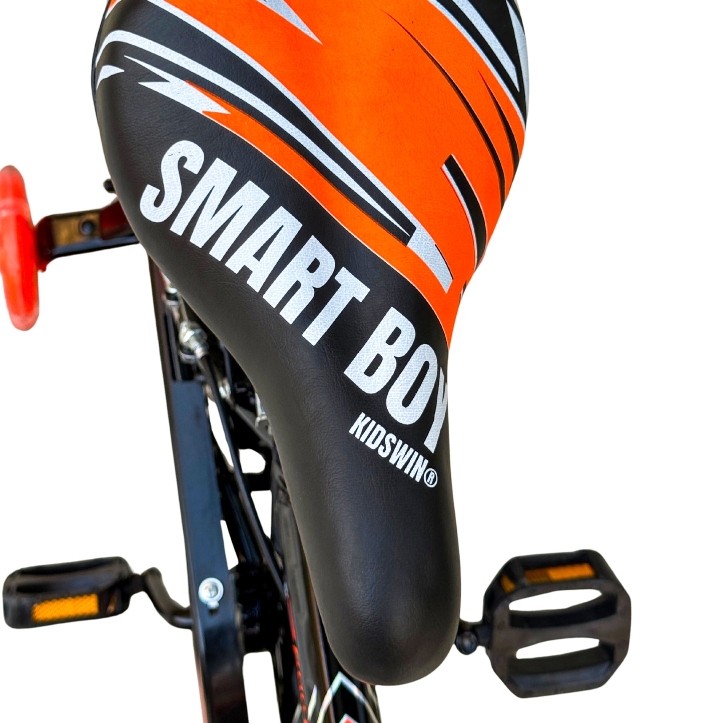 Kids 12 Inch Bicycle – Front Basket, Rear Padded Seat, Chain Guard, Light-Up Training Wheels & Adjustable Quick-Release Seat – For Ages 2–5 Years orange