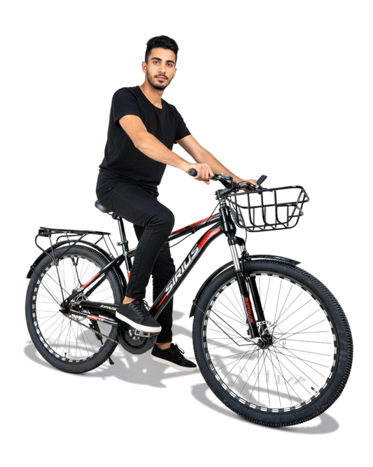 26-Inch Multi-Purpose Bicycle with Front Basket &1-Speed