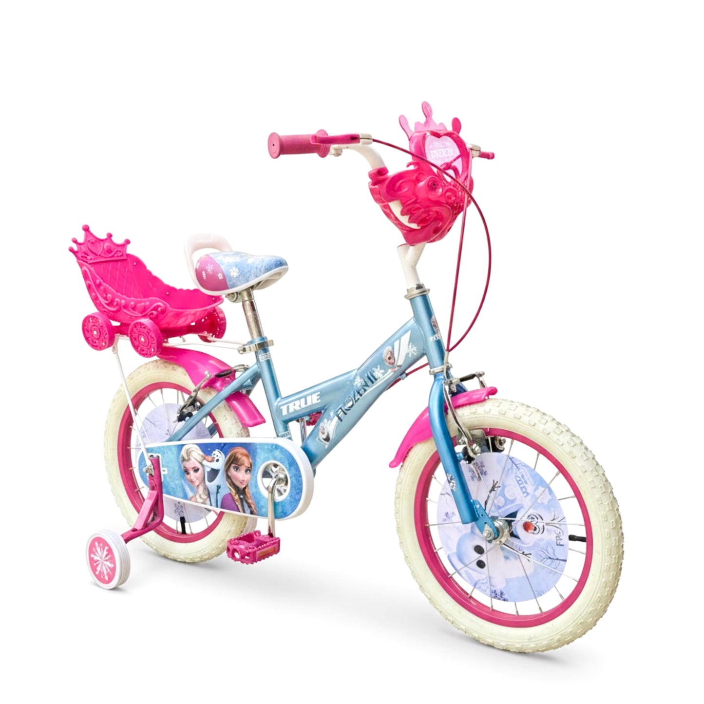 Girls’ FROZEN Bicycle, Size 16, With Training Wheels – For Ages 4 to 7 Years