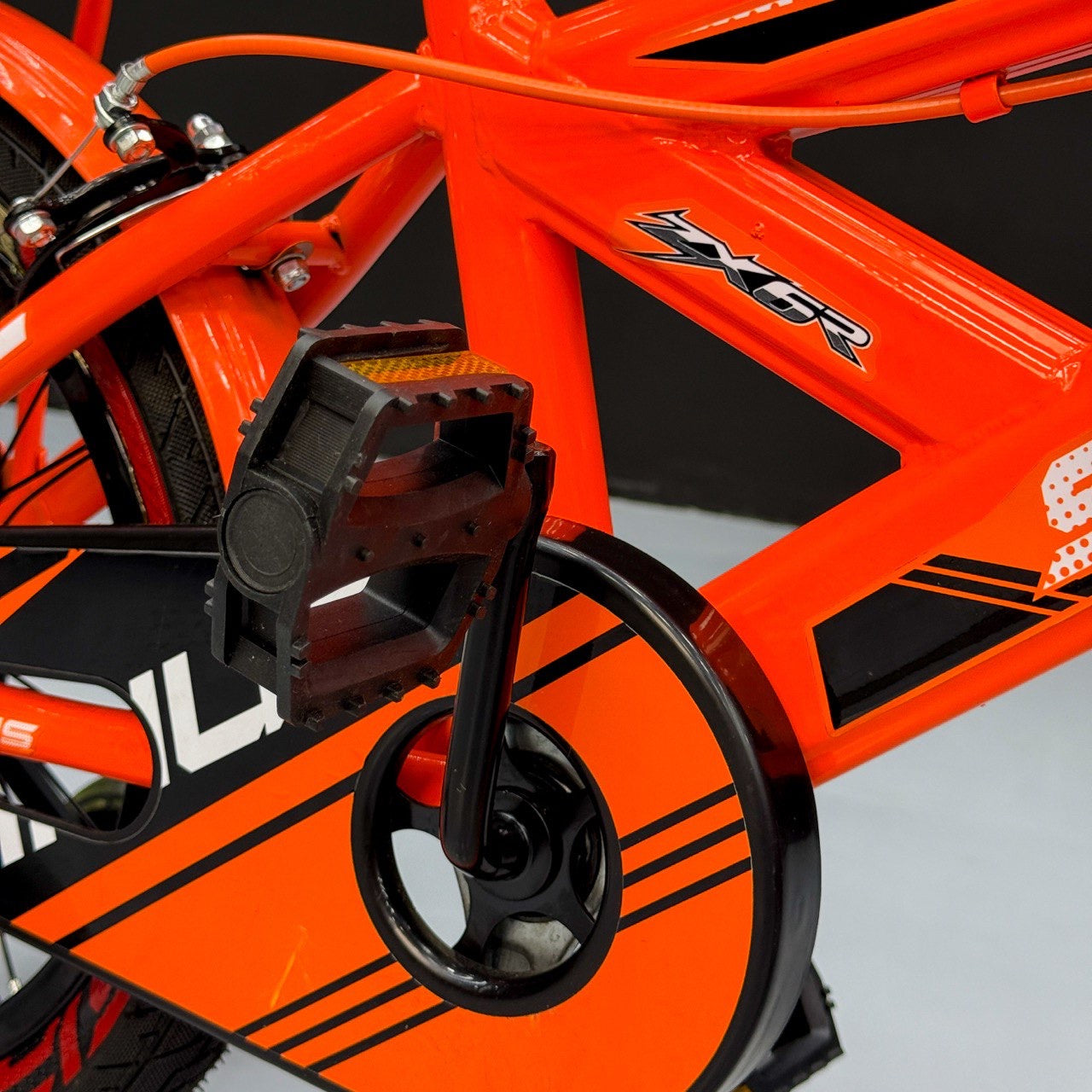 Series 16” Kids Bicycle – Heavy-Duty Frame with Front Basket & Backrest Seat – Safe & Stable Ride Orange