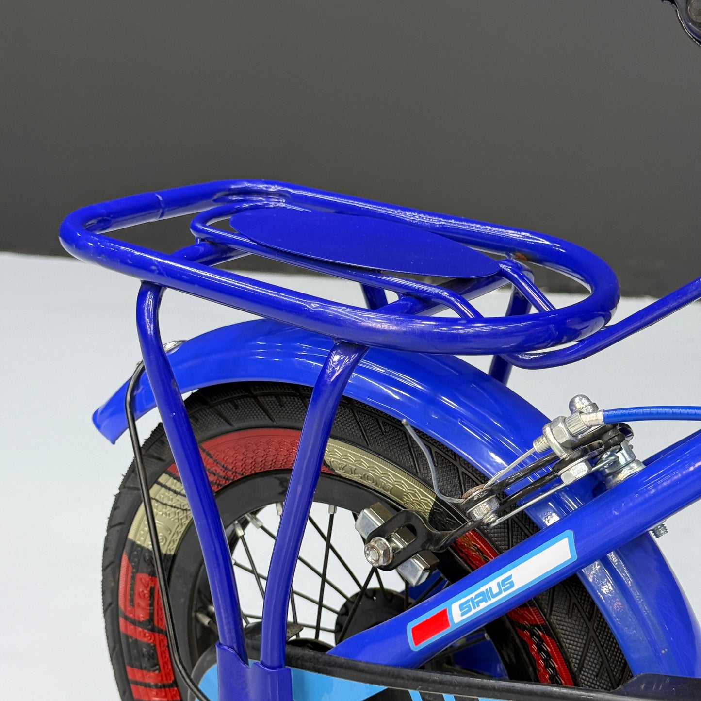 Series 12” Kids Bicycle – Heavy-Duty Frame with Front Basket & Backrest Seat – Safe & Stable Ride blue