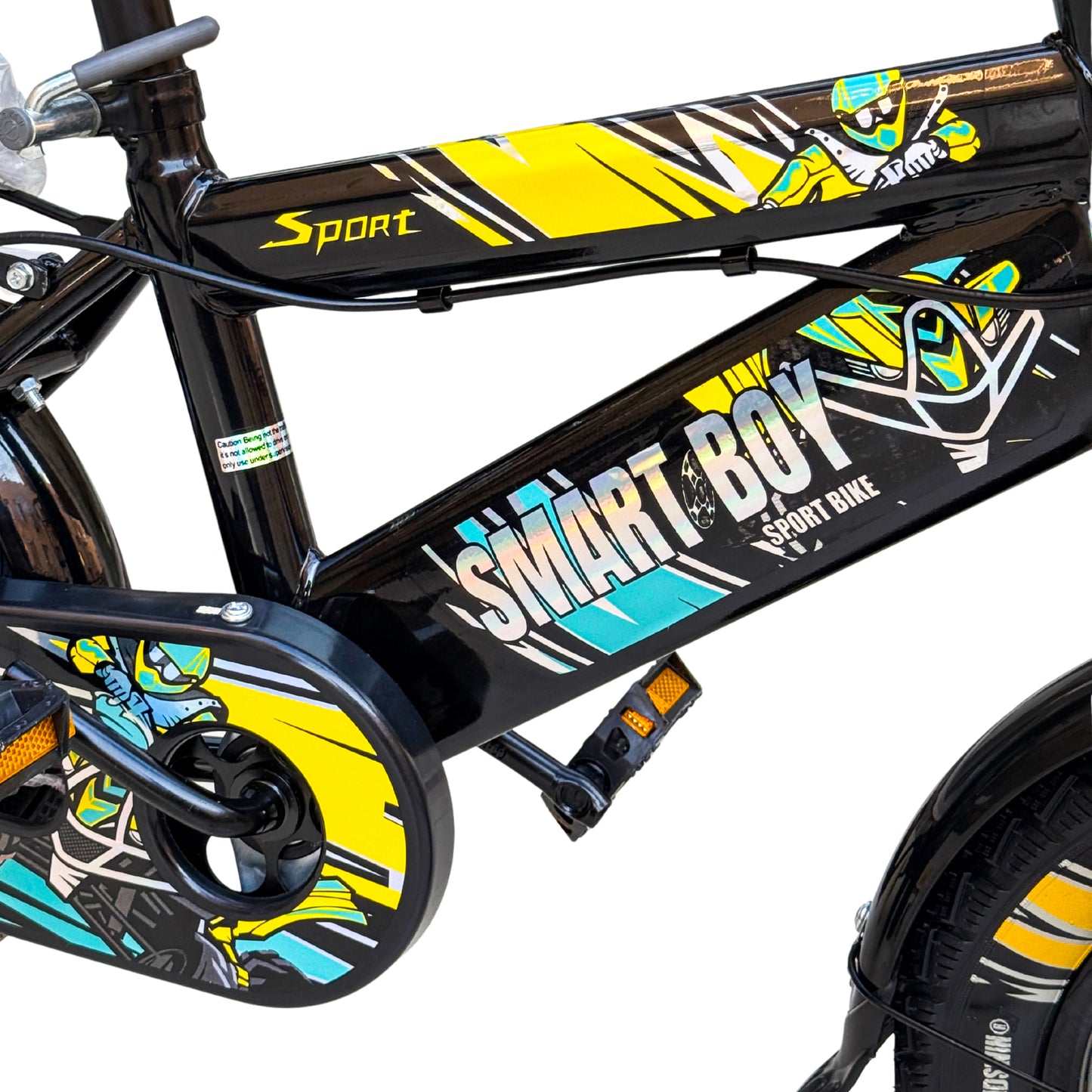 Kids 12 Inch Bicycle – Front Basket, Rear Padded Seat, Chain Guard, Light-Up Training Wheels & Adjustable Quick-Release Seat – For Ages 2–5 Years yellow