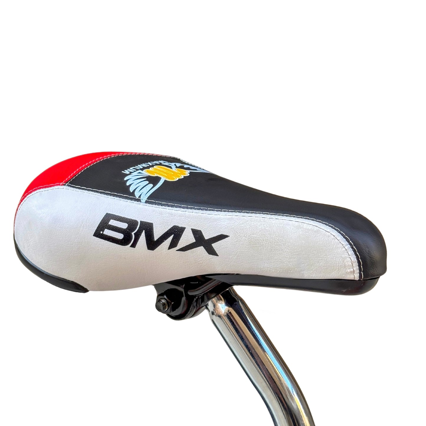 BMX 20 Inch Bike for Kids & Teens (Ages 6–15) – Front Suspension, Disc Brake, Front Basket, Color Spokes & Rear Comfortable Seat red