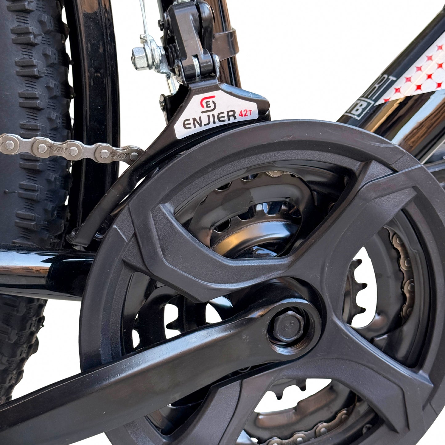 26 Inch Bicycle – 21 Speed, Front Suspension, Disc Brakes, Front Basket & Rear Seat, Quick Release Seat black