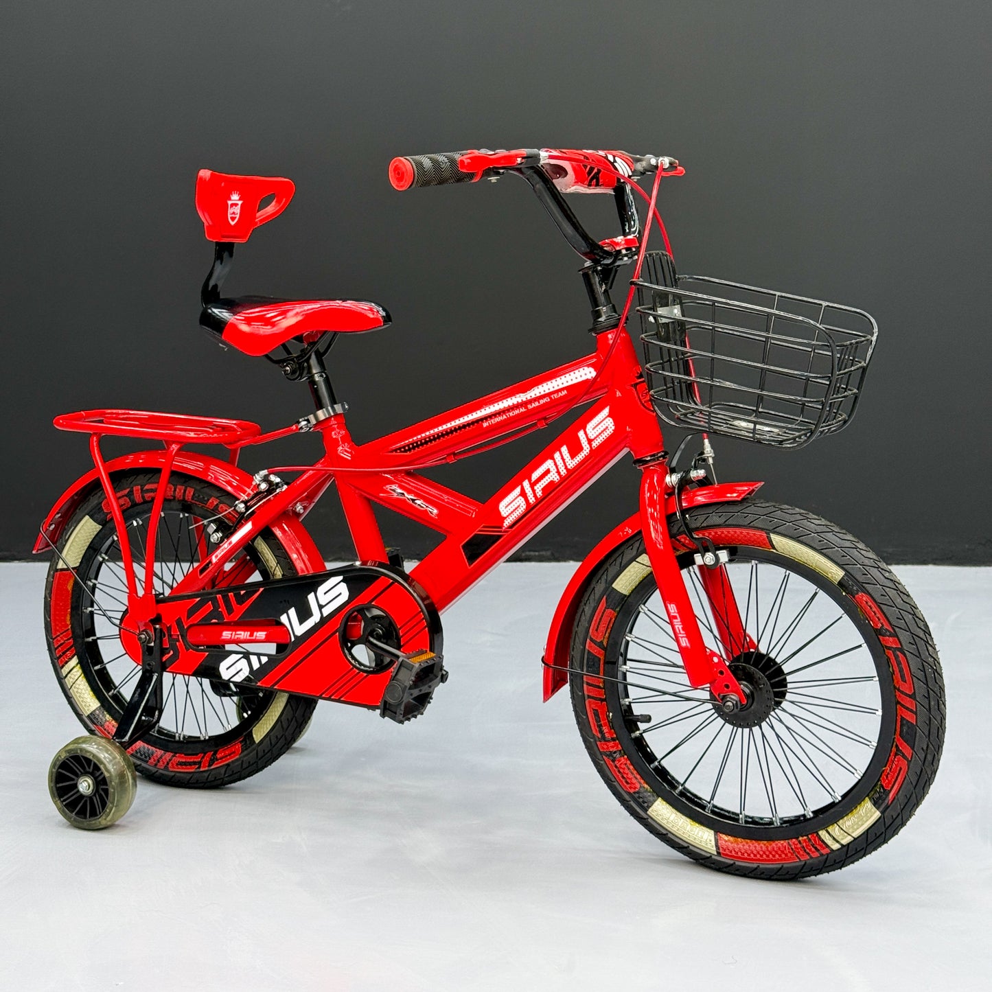Series 16” Kids Bicycle – Heavy-Duty Frame with Front Basket & Backrest Seat – Safe & Stable Ride Red