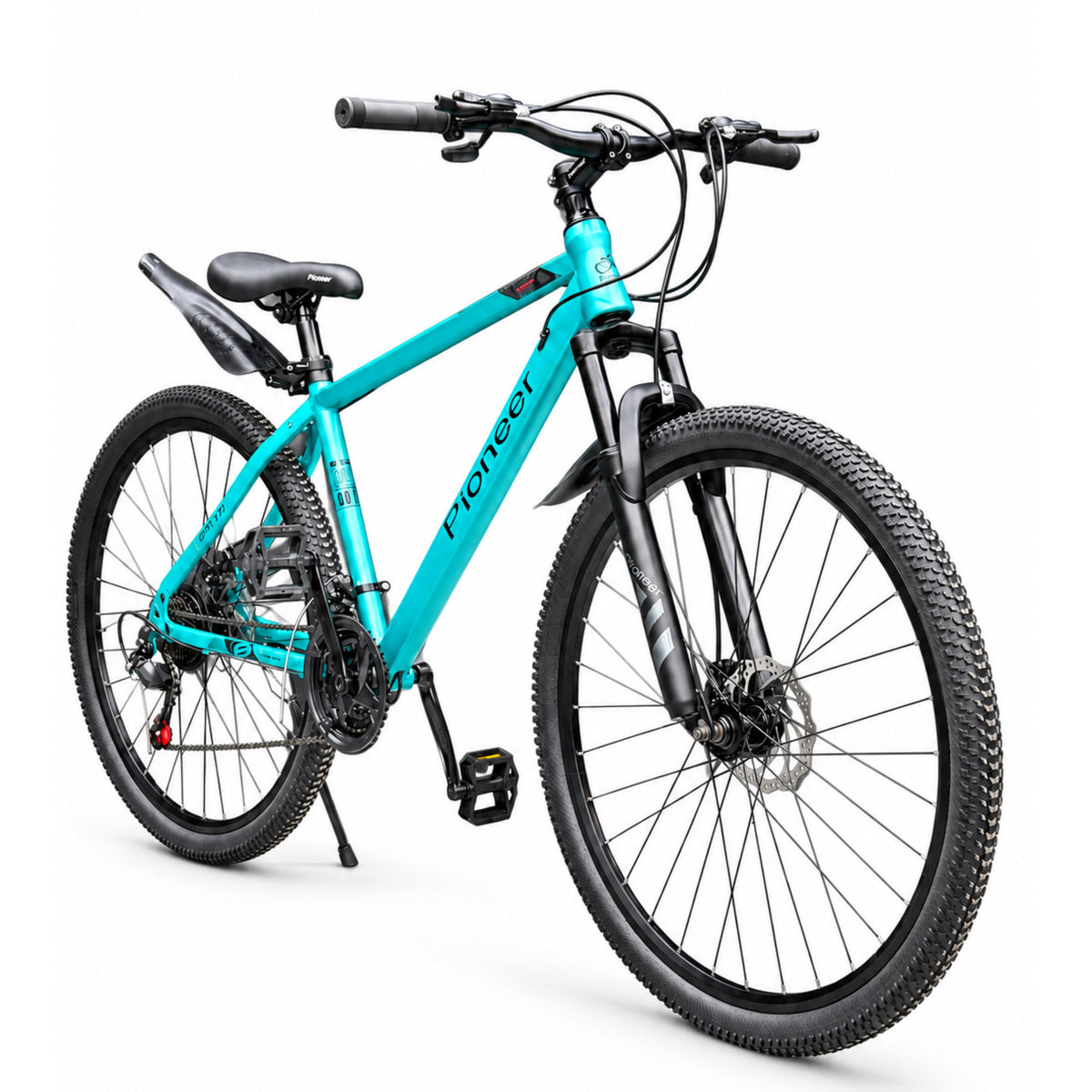 Pioneer 29 Mountain Bike – 21-Speed Steel Frame, Front Suspension & Disc Brakes