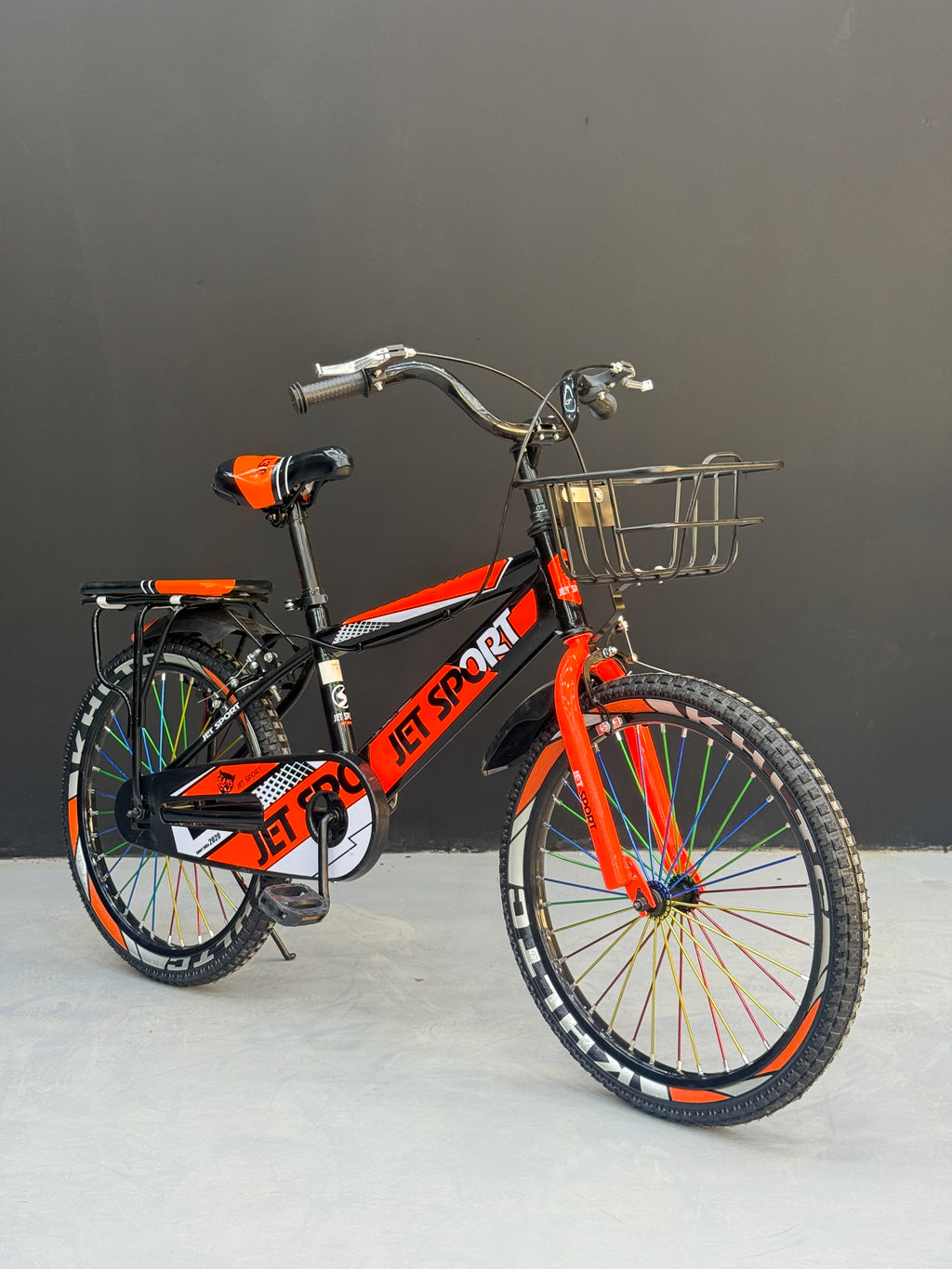 Kids' bike, sizes 12 - 16 - 20, suitable for ages 2 to 10 years, durable high-quality frame, front basket, bell, quick-release padded seat, front and rear mudguards