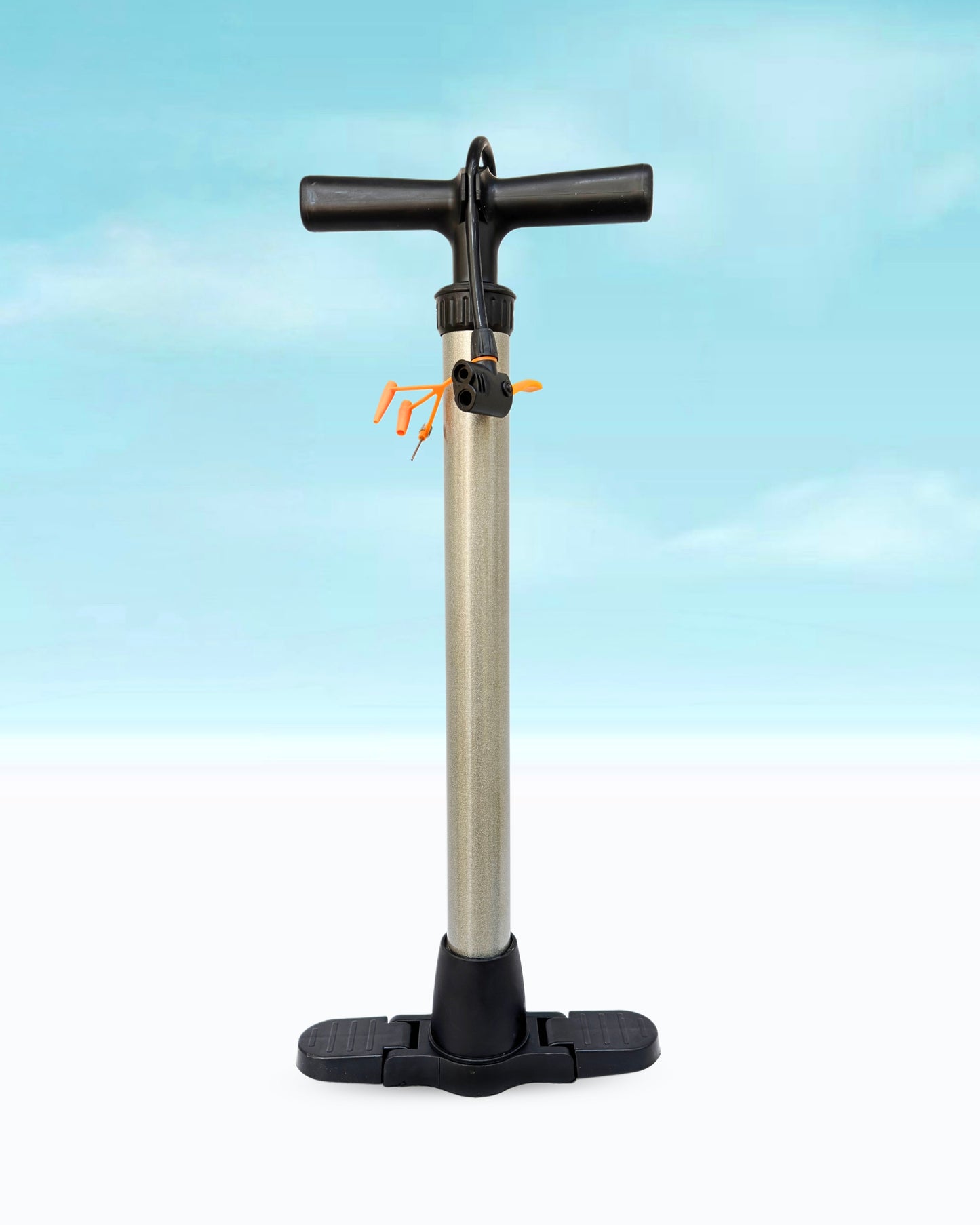 Bicycle Air Pump with Large Cylinder – Gray