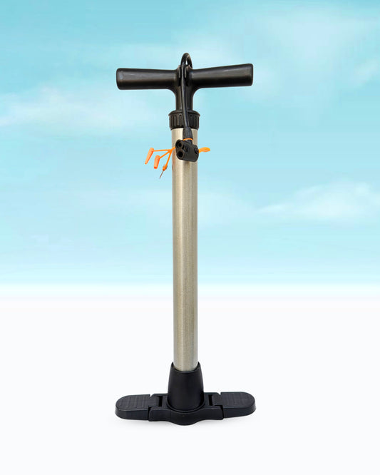 Bicycle Air Pump with Large Cylinder – Gray
