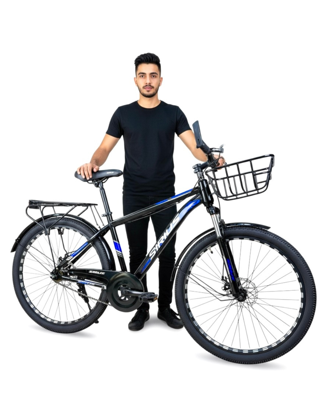 26-Inch Multi-Purpose Bicycle with Front Basket &1-Speed