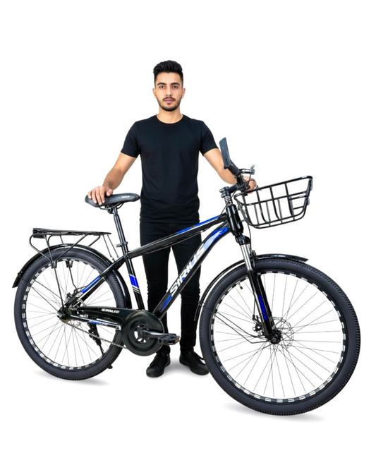 26-Inch Multi-Purpose Bicycle with Front Basket &1-Speed