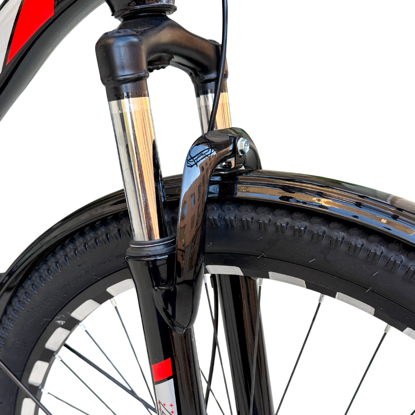 26 Inch Bicycle – 21 Speed, Front Suspension, Disc Brakes, Front Basket & Rear Seat, Quick Release Seat black