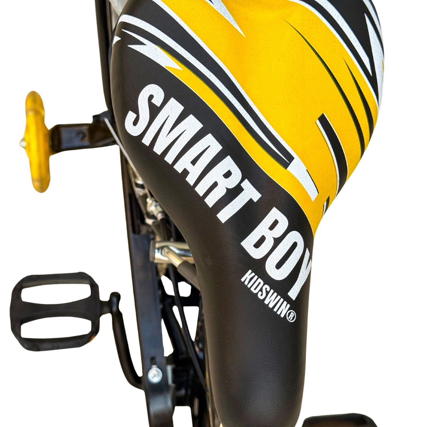 Kids 12 Inch Bicycle – Front Basket, Rear Padded Seat, Chain Guard, Light-Up Training Wheels & Adjustable Quick-Release Seat – For Ages 2–5 Years yellow