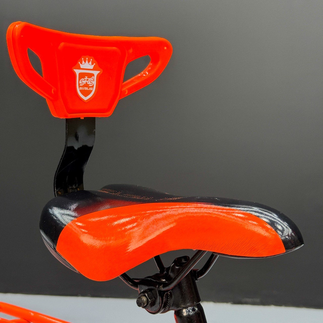 Series 16” Kids Bicycle – Heavy-Duty Frame with Front Basket & Backrest Seat – Safe & Stable Ride Orange