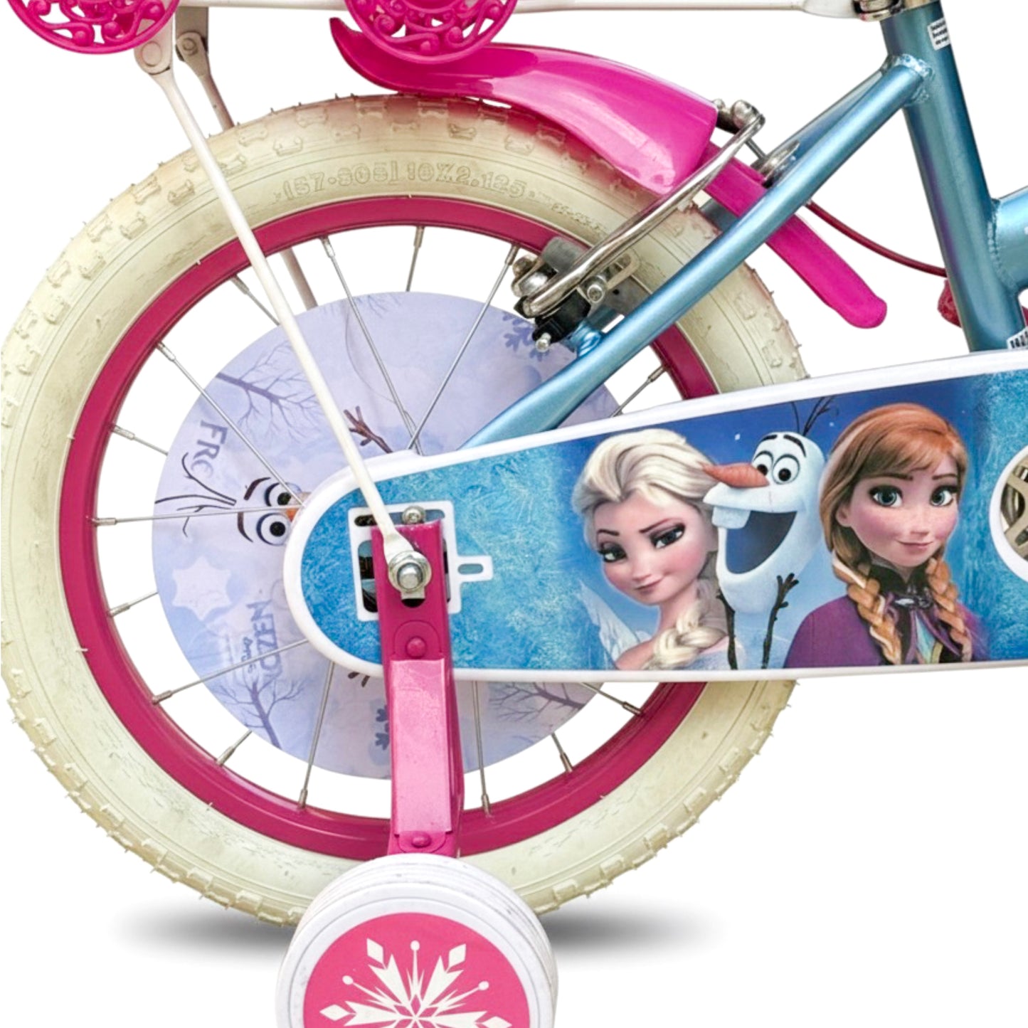 Girls’ FROZEN Bicycle, Size 16, With Training Wheels – For Ages 4 to 7 Years