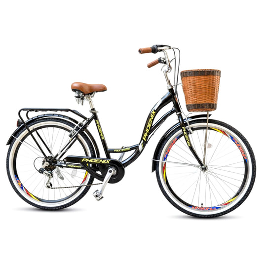 City Bike 26” Shimano Gears – Comfortable & Practical Design black