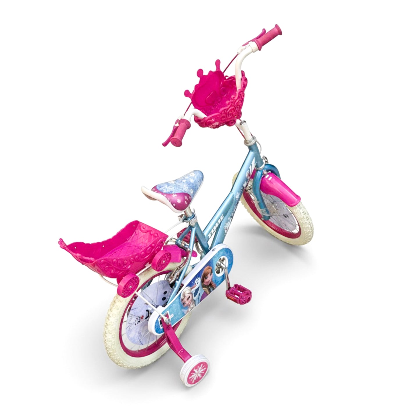 Girls’ FROZEN Bicycle, Size 16, With Training Wheels – For Ages 4 to 7 Years
