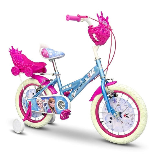Girls’ FROZEN Bicycle, Size 16, With Training Wheels – For Ages 4 to 7 Years