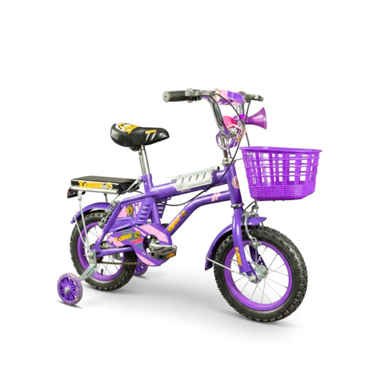 TIGER Kids Bike 12 Inch with Front Basket & Back Seat – For Children 2 to 5 Years