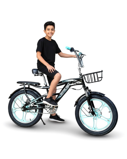 BMX 20 Inch Kids & Teens Bike – Durable Frame with Front Basket & Padded Rear Seat