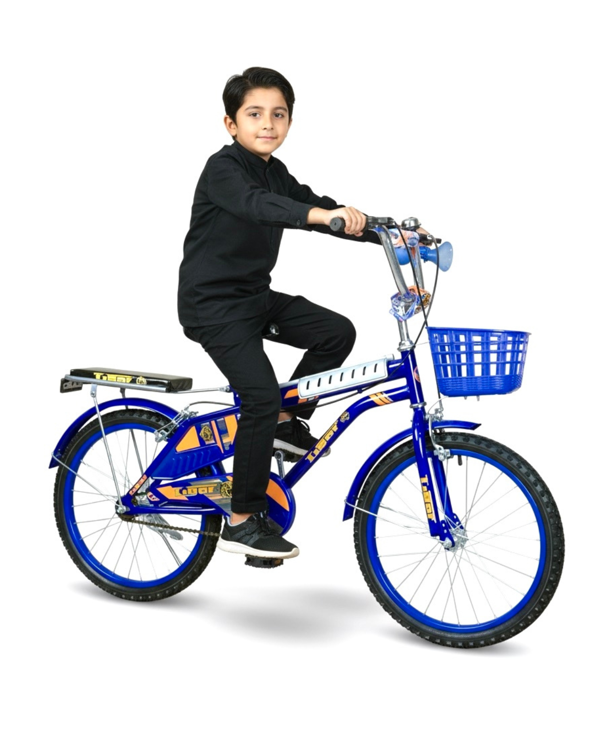 TIGER Kids Bike 20 Inch with Front Basket & Back Seat – For Children 6 to 10 Years