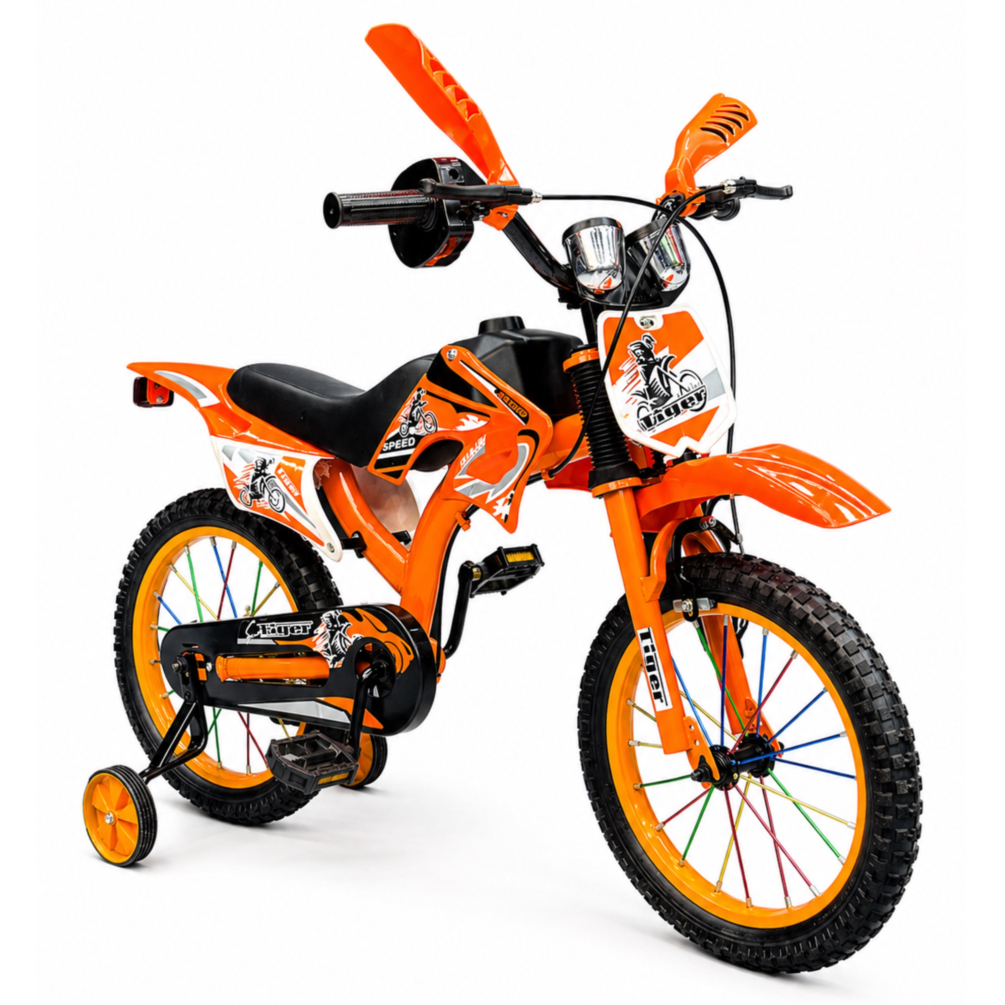 12-Inch Sporty Motorcycle-Style Bicycle for Ages 2-4 Years Red