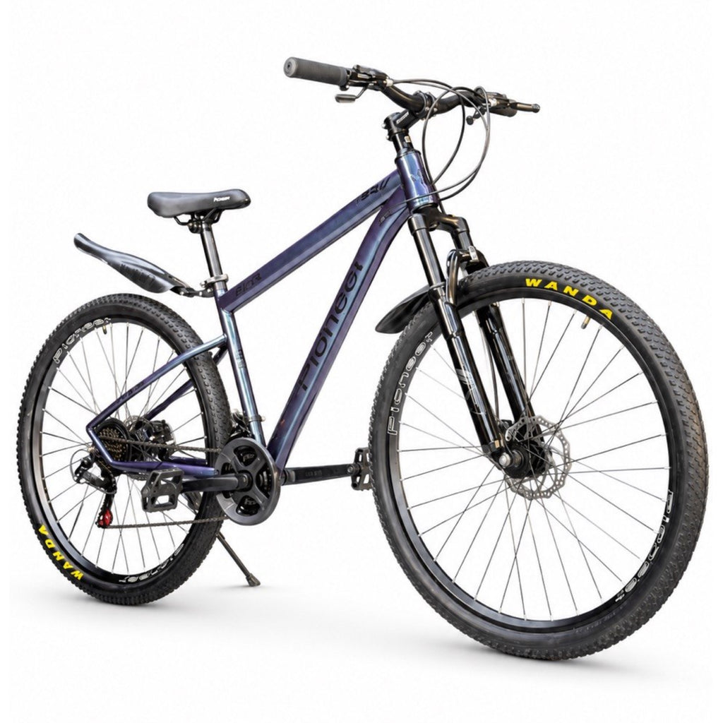 Pioneer 29-inch Bicycle - 21 Speeds - Disc Brakes - Front Suspension - Durable Frame - Internal Cable Routing