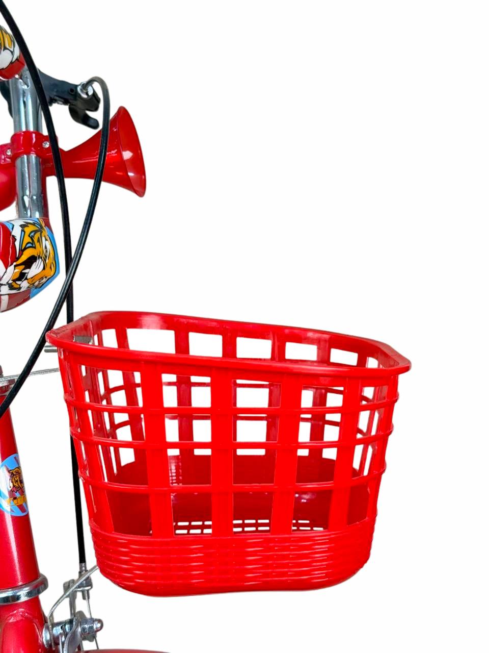 TIGER Kids Bike 20 Inch with Front Basket & Back Seat – For Children 6 to 10 Years