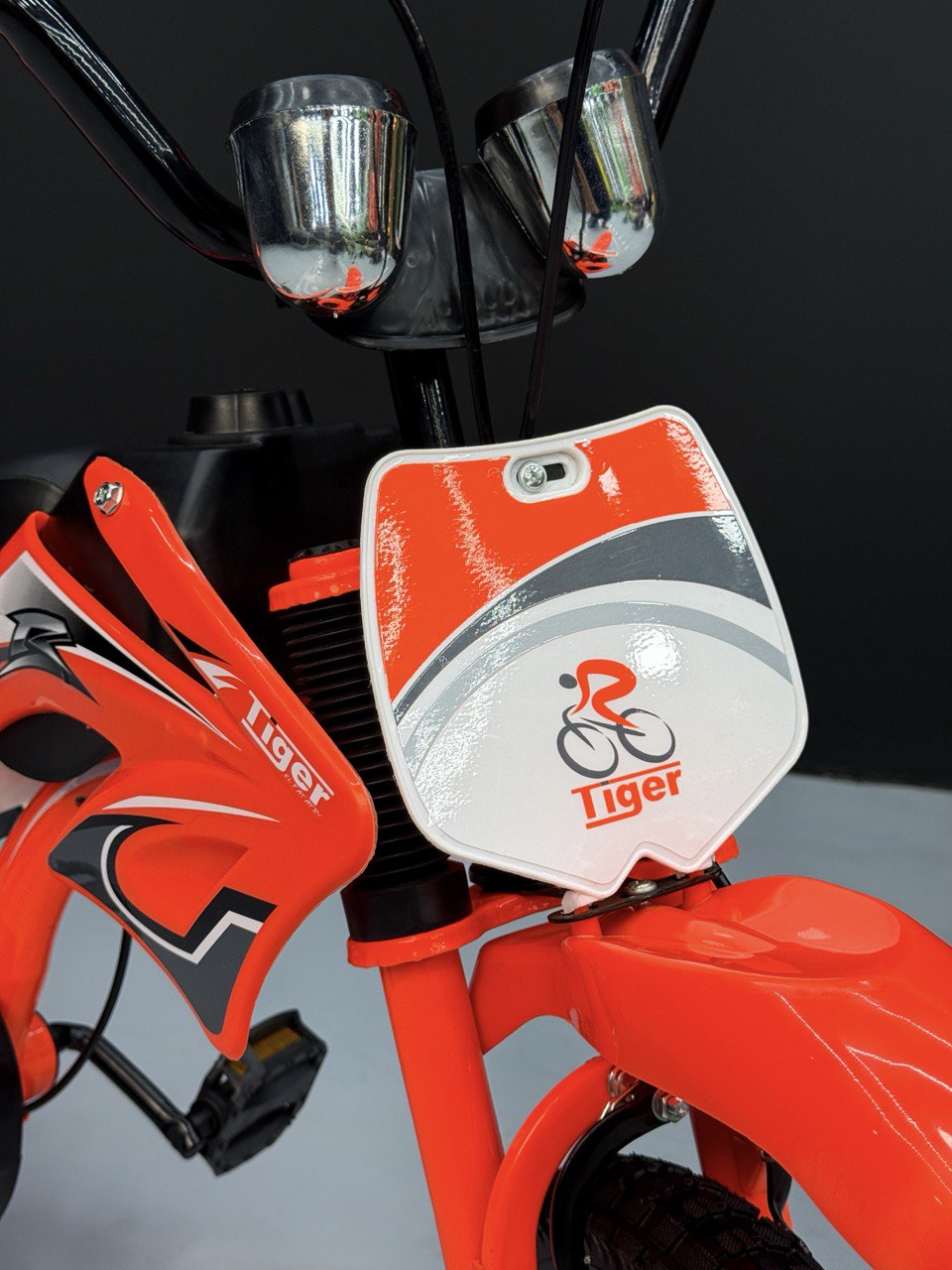 12-Inch Sporty Motorcycle-Style Bicycle for Ages 2-4 Years Orange