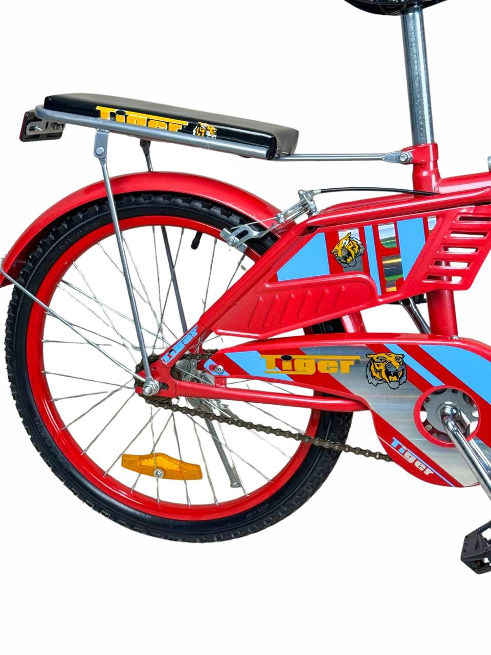 TIGER Kids Bike 20 Inch with Front Basket & Back Seat – For Children 6 to 10 Years