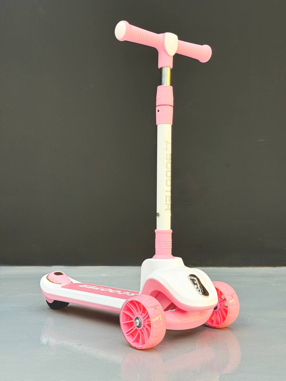 3-Wheel Light-Up Kids Scooter with Music - Foldable & Height Adjustable (Ages 2-10)