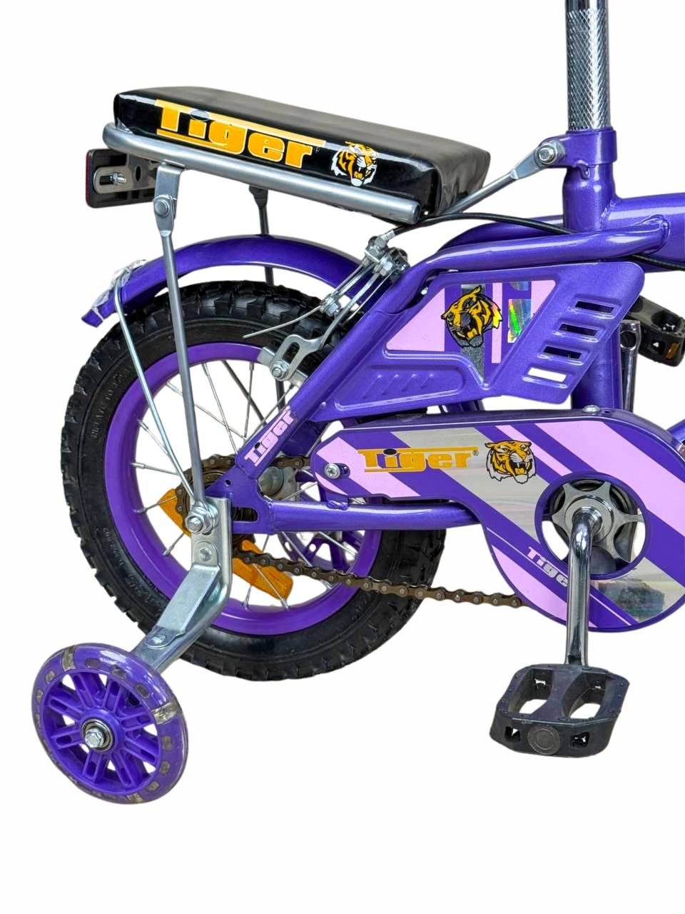 TIGER Kids Bike 12 Inch with Front Basket & Back Seat – For Children 2 to 5 Years