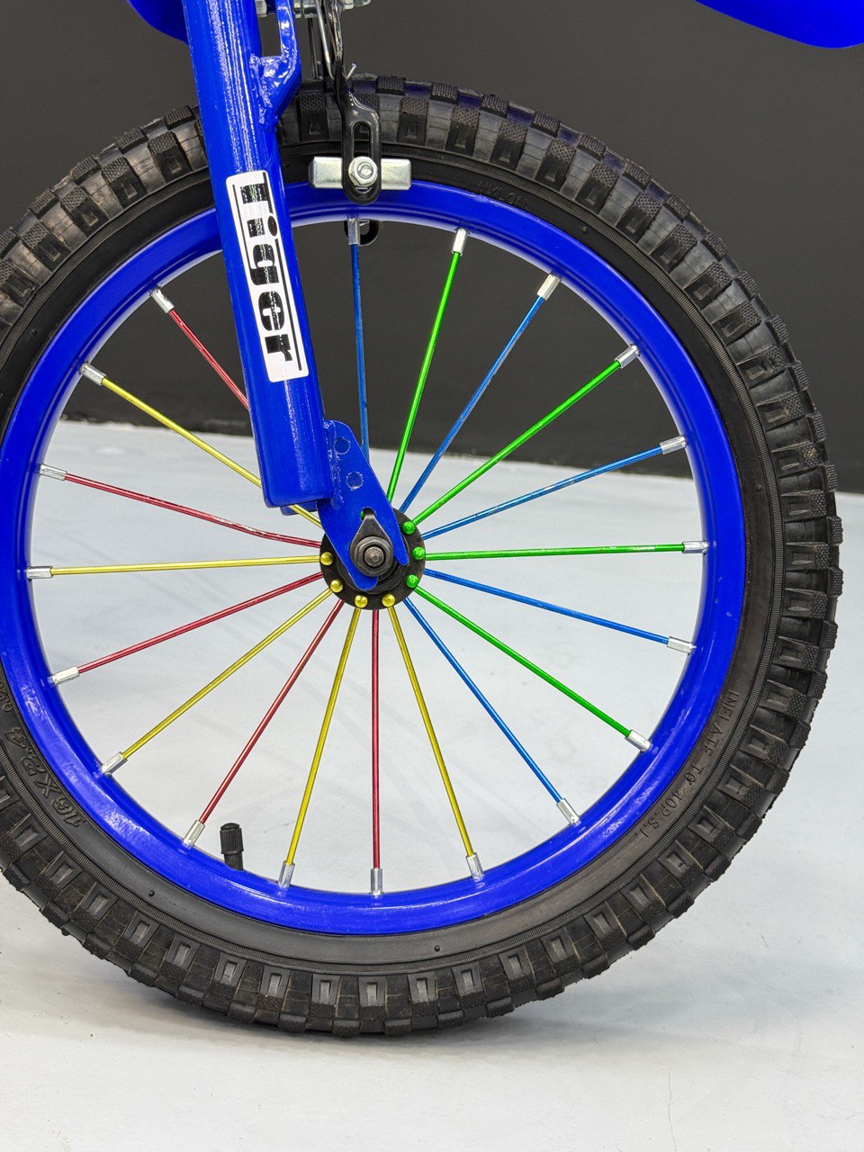 16-Inch Sporty Motorcycle-Style Bicycle for Ages 4-6 Years Blue