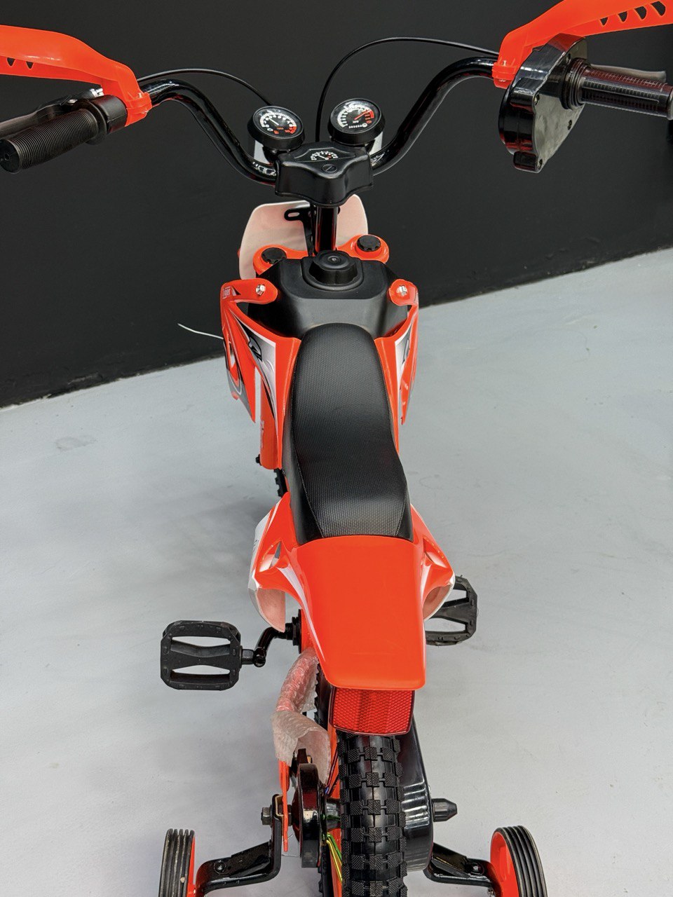 12-Inch Sporty Motorcycle-Style Bicycle for Ages 2-4 Years Orange