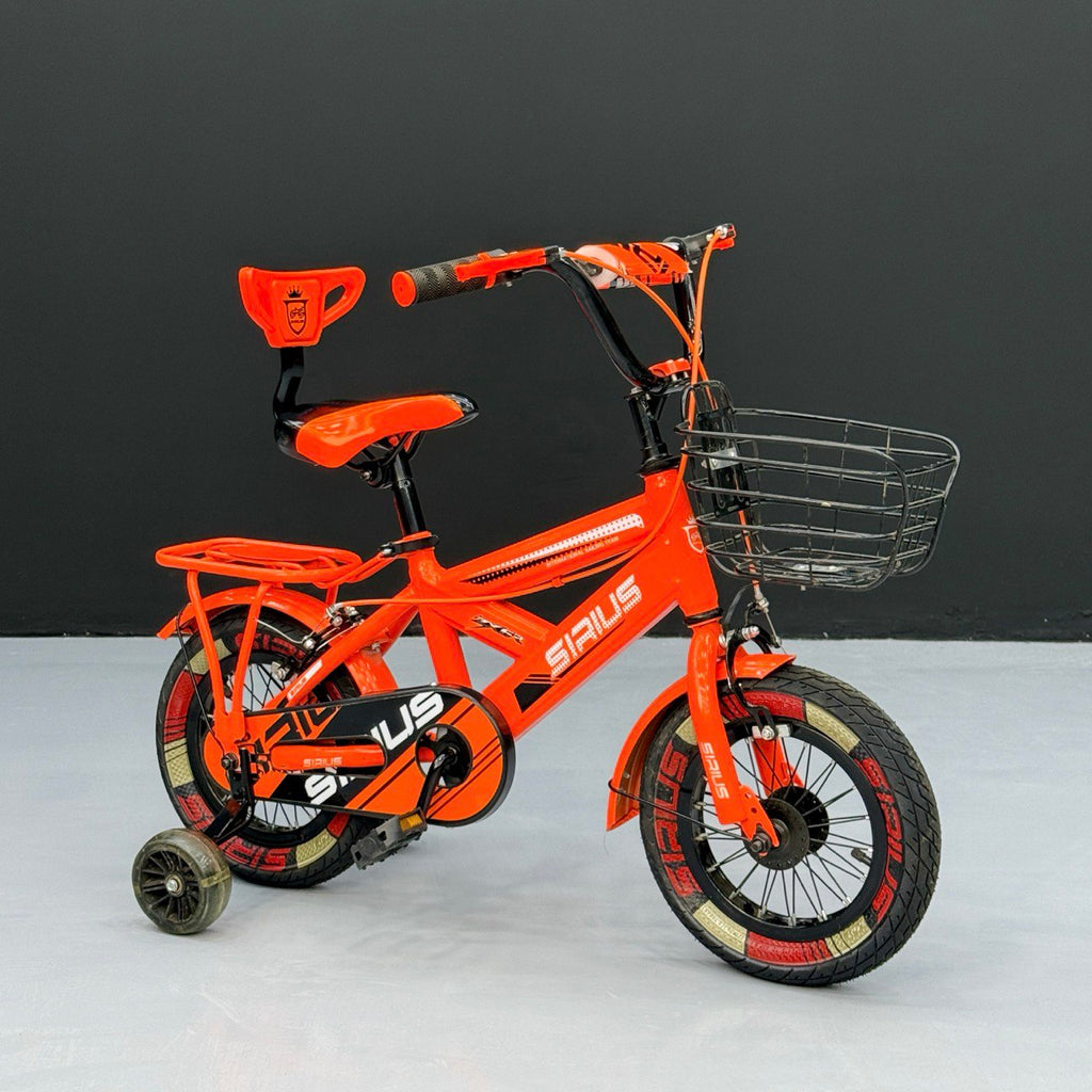 Series 16” Kids Bicycle – Heavy-Duty Frame with Front Basket & Backrest Seat – Safe & Stable Ride Blue